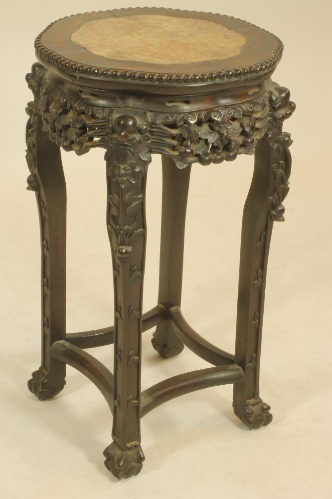 A CHINESE HARDWOOD JARDINIERE STAND Image