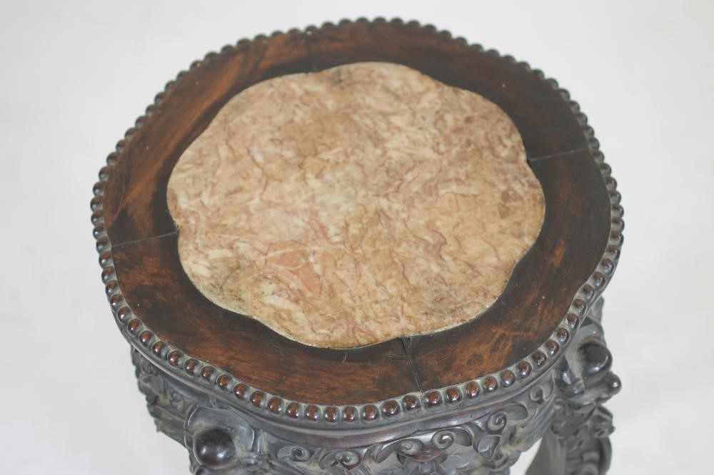 A CHINESE HARDWOOD JARDINIERE STAND Image