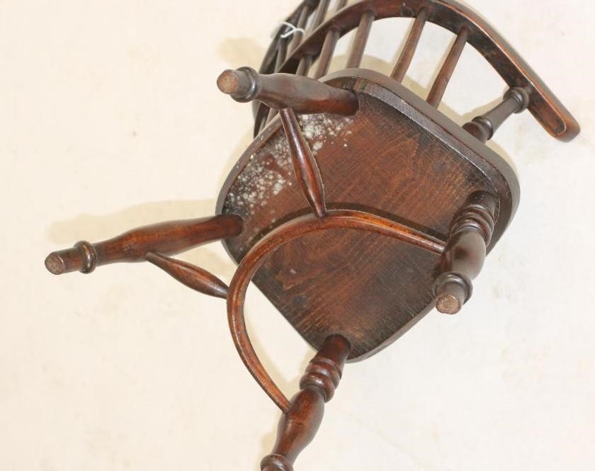 A CHILD'S ASH AND ELM WINDSOR ARMCHAIR by F. Walker Image