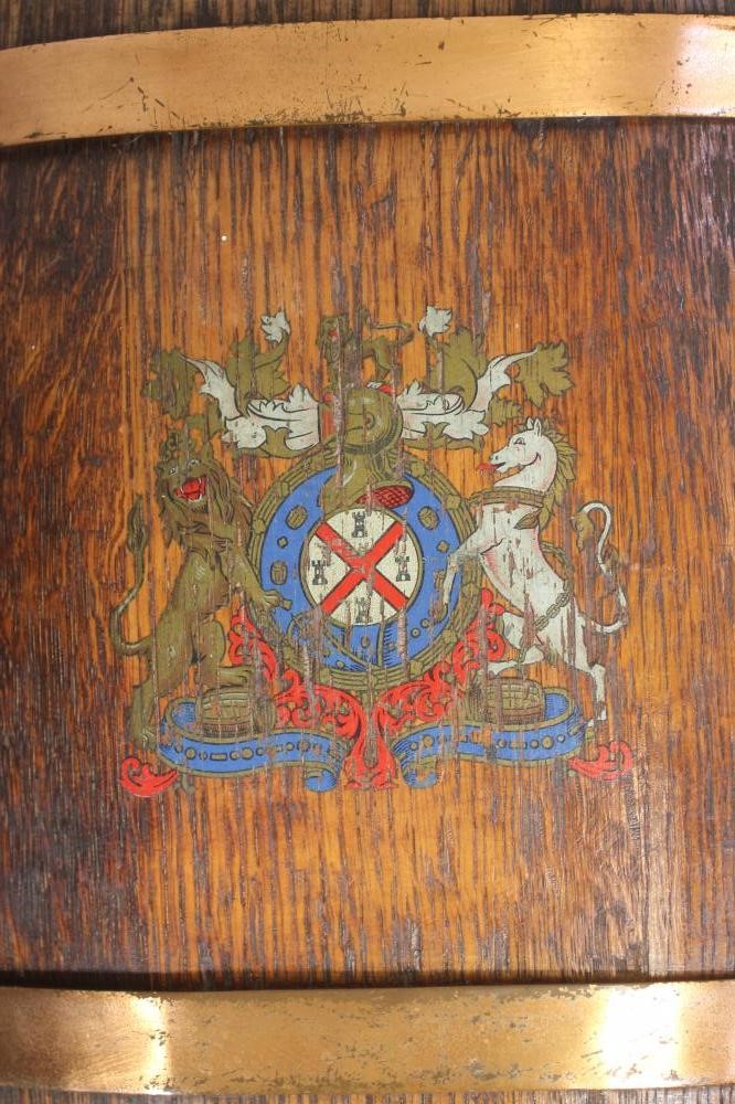 A COOPERED OAK STICK BARREL Image