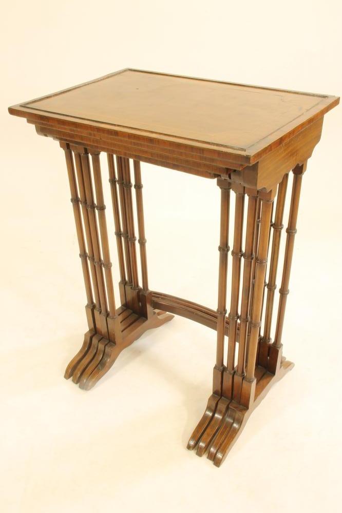 A REGENCY STYLE MAHOGANY QUARTETTO NEST OF TABLES Image