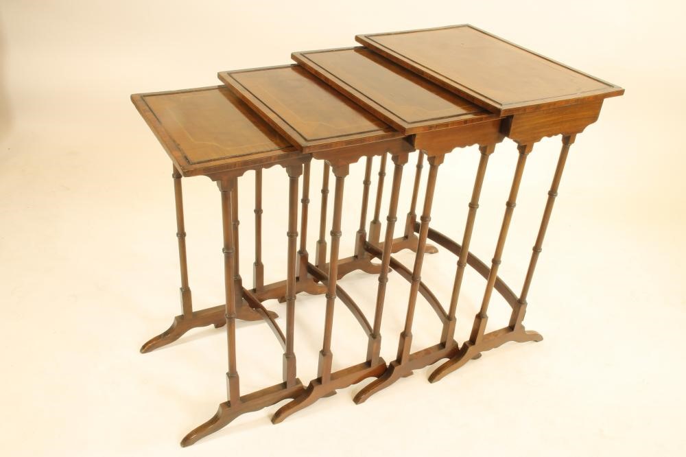 A REGENCY STYLE MAHOGANY QUARTETTO NEST OF TABLES Image