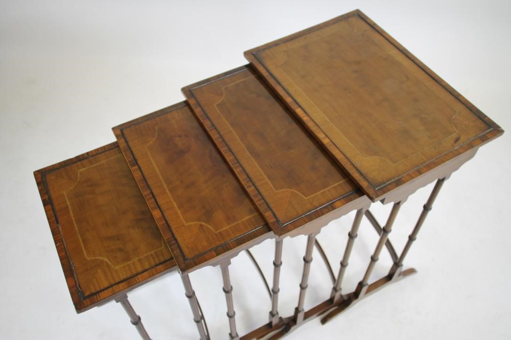 A REGENCY STYLE MAHOGANY QUARTETTO NEST OF TABLES Image