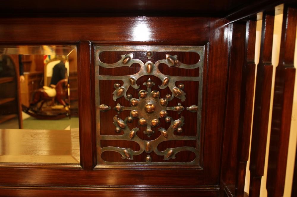 A VICTORIAN MAHOGANY ARTS AND CRAFTS STYLE SIDEBOARD Image