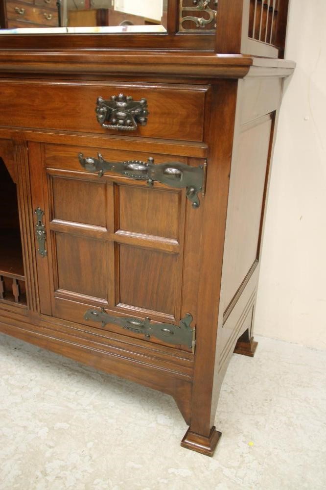 A VICTORIAN MAHOGANY ARTS AND CRAFTS STYLE SIDEBOARD Image
