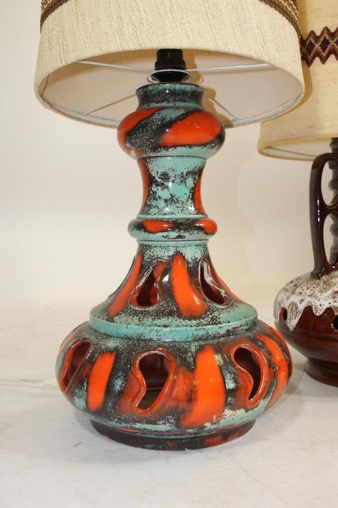 West german online pottery lamp