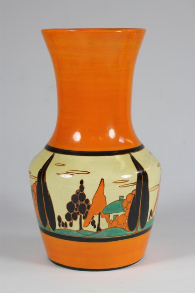A CLARICE CLIFF FANTASQUE BIZARRE WILKINSON POTTERY VASE Image