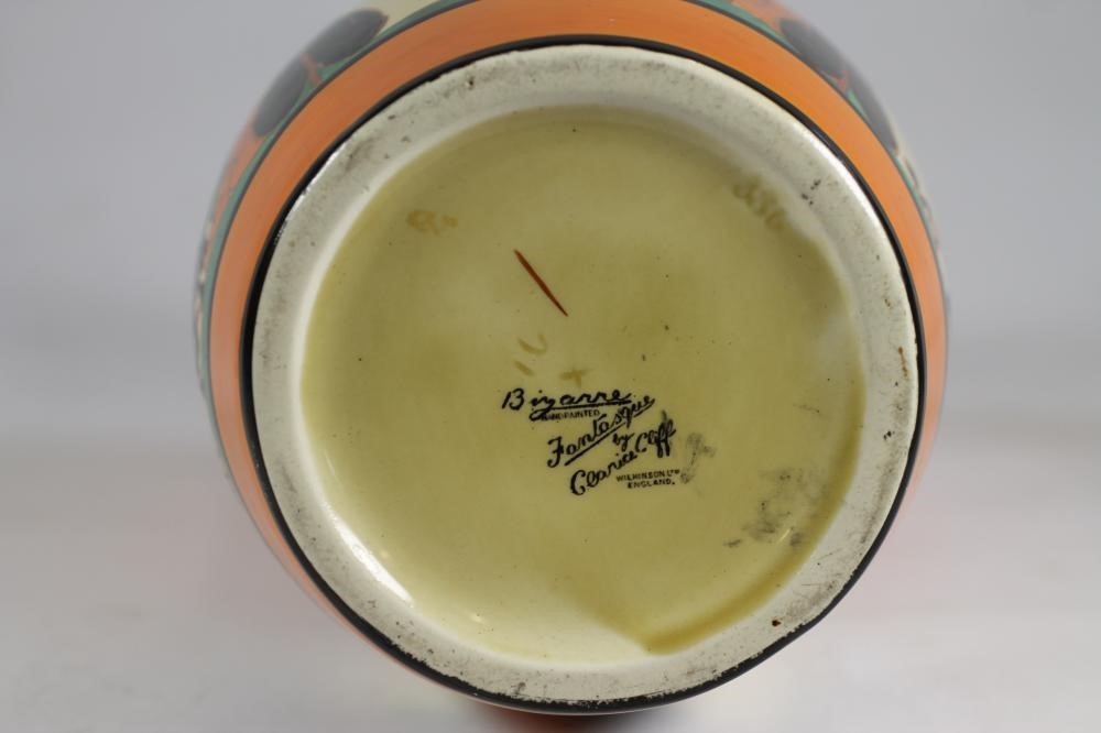 A CLARICE CLIFF FANTASQUE BIZARRE WILKINSON POTTERY VASE Image