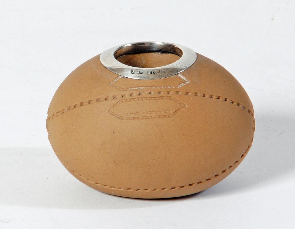 A LATE VICTORIAN DOULTON LAMBETH SILICON WARE NOVELTY VESTA HOLDER Image