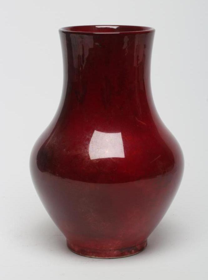 A MOORCROFT POTTERY "SANG DE BOEUF" TYPE GLAZED VASE Image