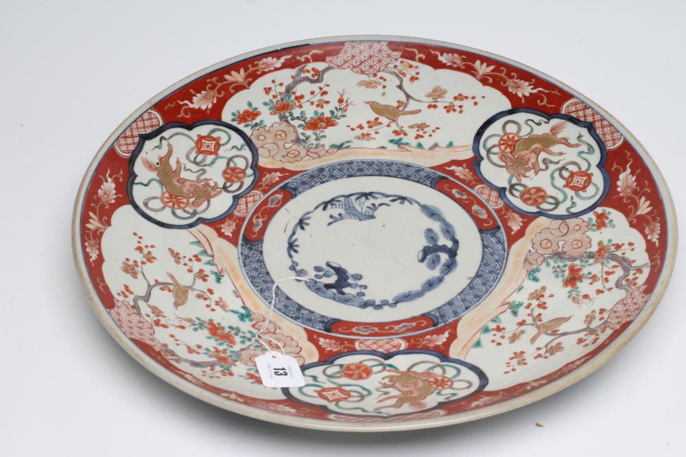 AN IMARI PORCELAIN CHARGER Image