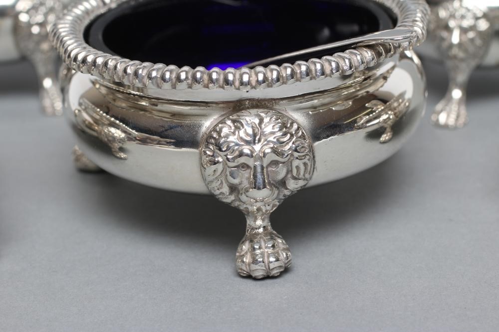 A FIVE PIECE SILVER GEORGIAN STYLE CRUET Image