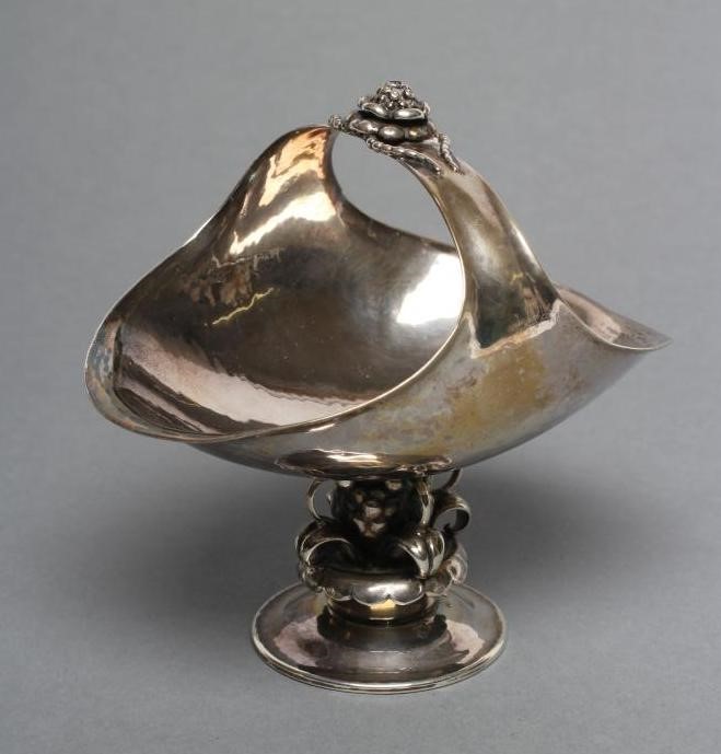 A GEORG JENSEN SILVER SMALL CANDY BASKET Image