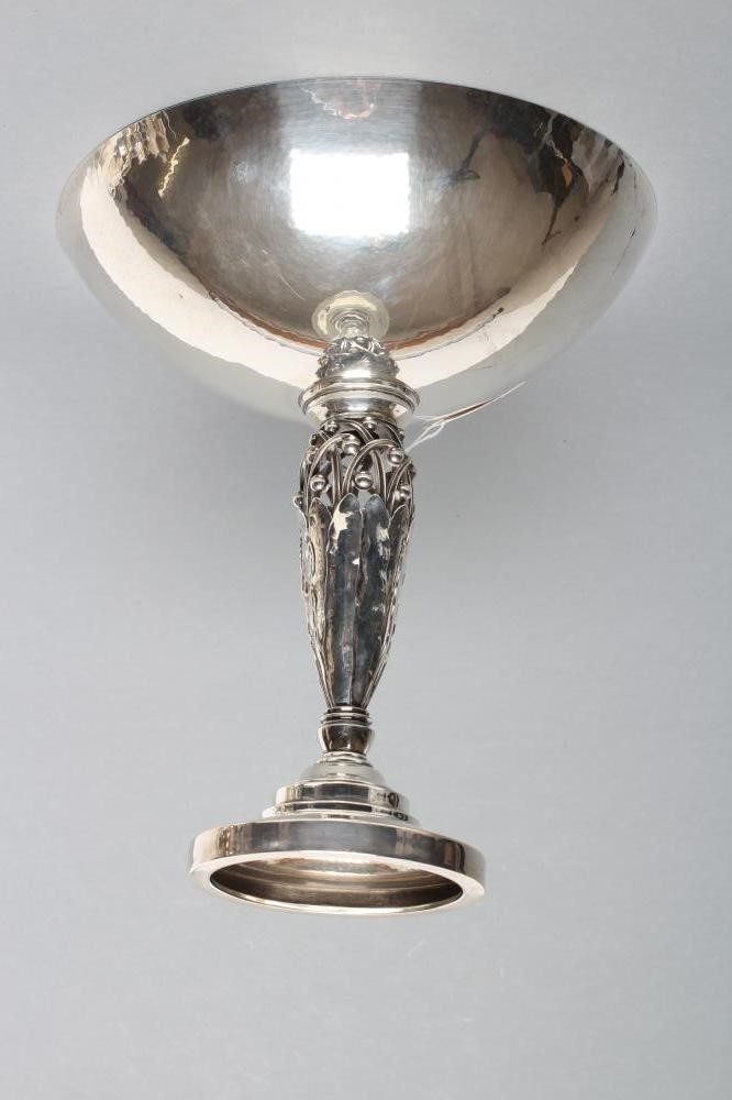 A GEORG JENSEN SILVER HIGH PEDESTAL TAZZA Image