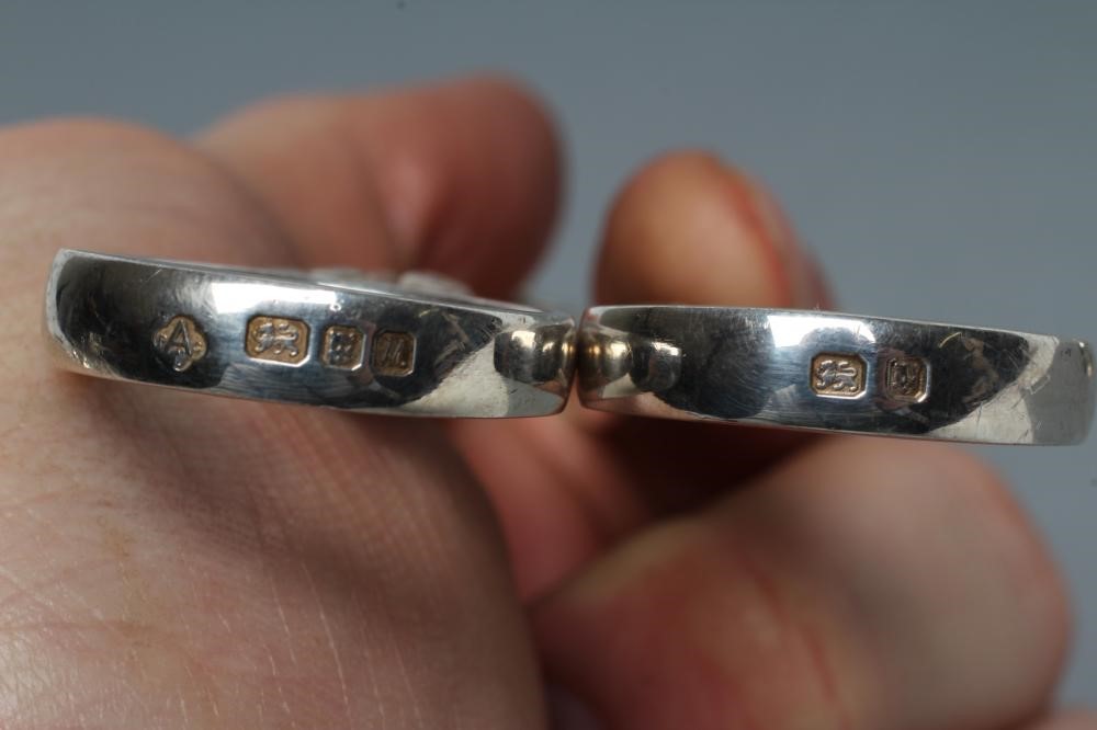 A SILVER THREE PIECE TEA SERVICE Image