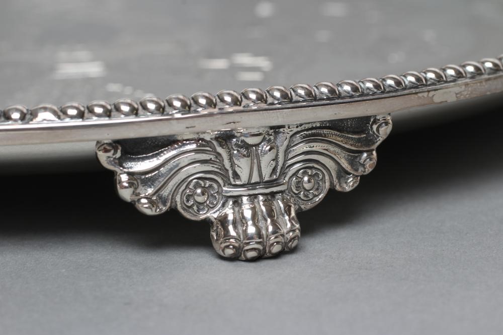 A SMALL VICTORIAN SILVER CIRCULAR SALVER Image