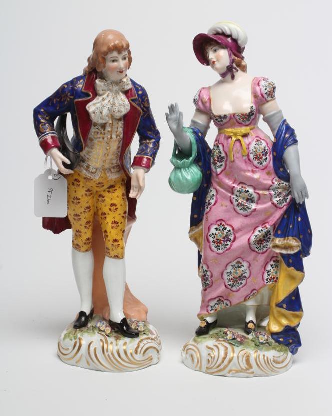 A PAIR OF FRENCH PORCELAIN FIGURES Image
