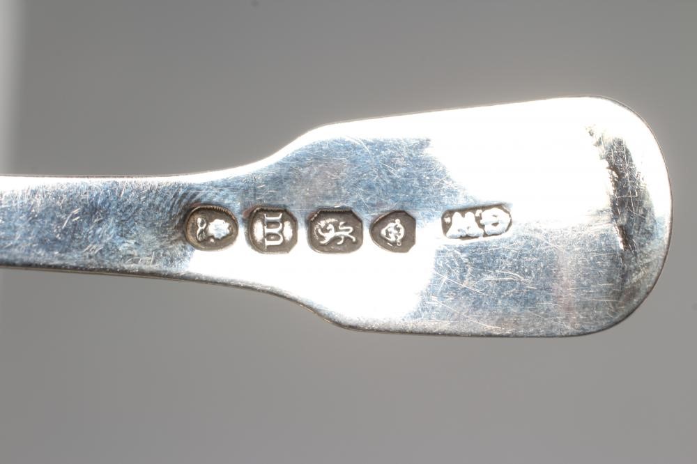 A WILLIAM IV SILVER FIDDLE PATTERN CADDY SPOON Image