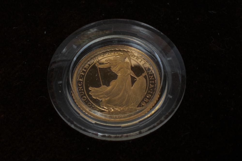 AN ELIZABETH II BRITANNIA TWO COIN SET Image