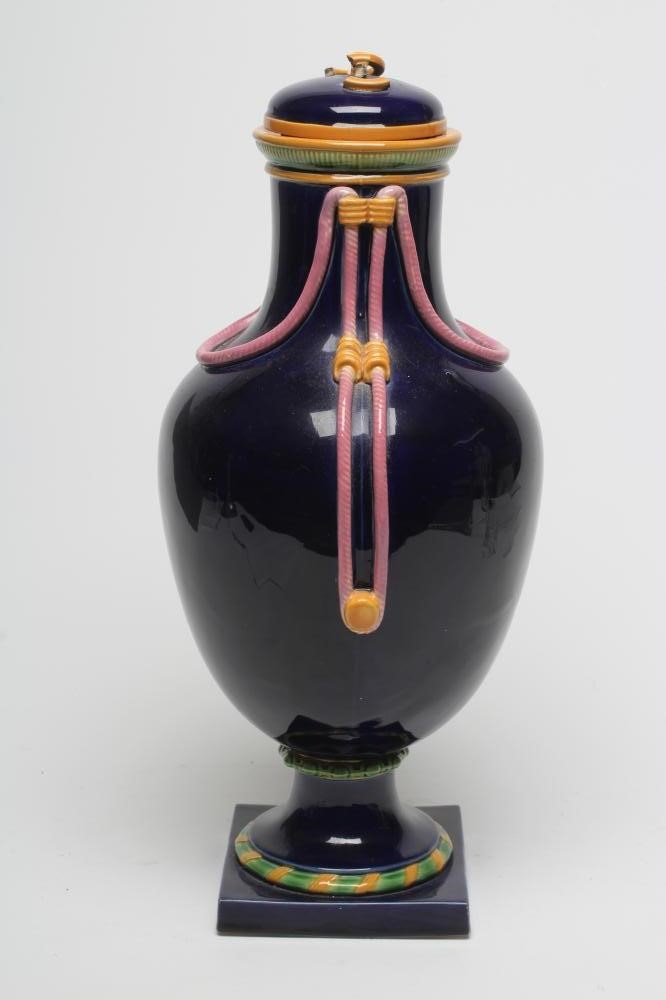 A VICTORIAN MINTON MAJOLICA URN AND COVER Image