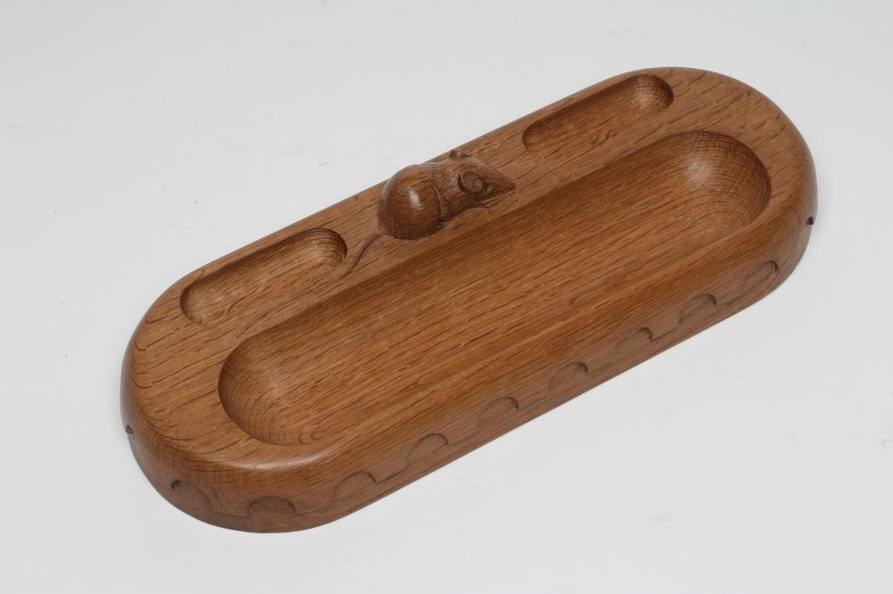 A ROBERT THOMPSON OAK DESK STAND Image