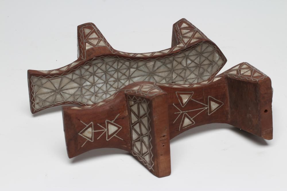 A PAIR OF TURKISH OTTOMAN HARD WOOD HAMAM SHOES/CLOGS Image