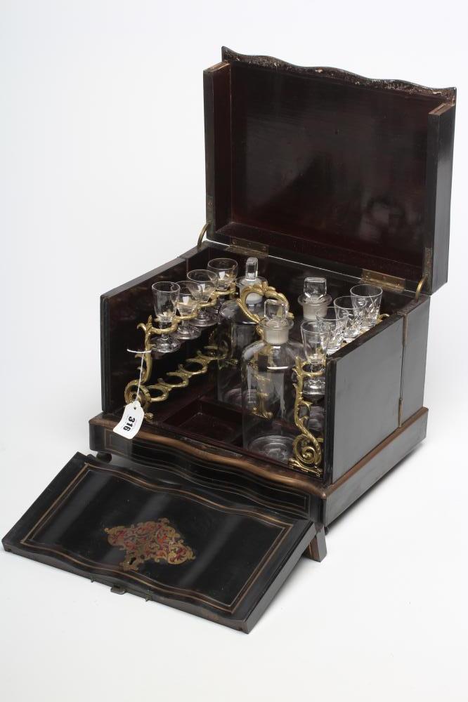 A BOULLE & LACQUER CAVE A LIQUEUR Image