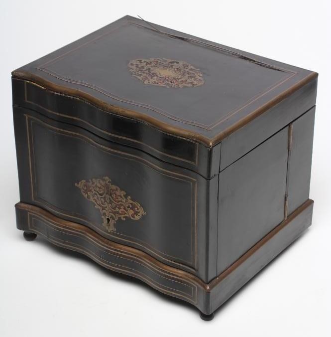 A BOULLE & LACQUER CAVE A LIQUEUR Image