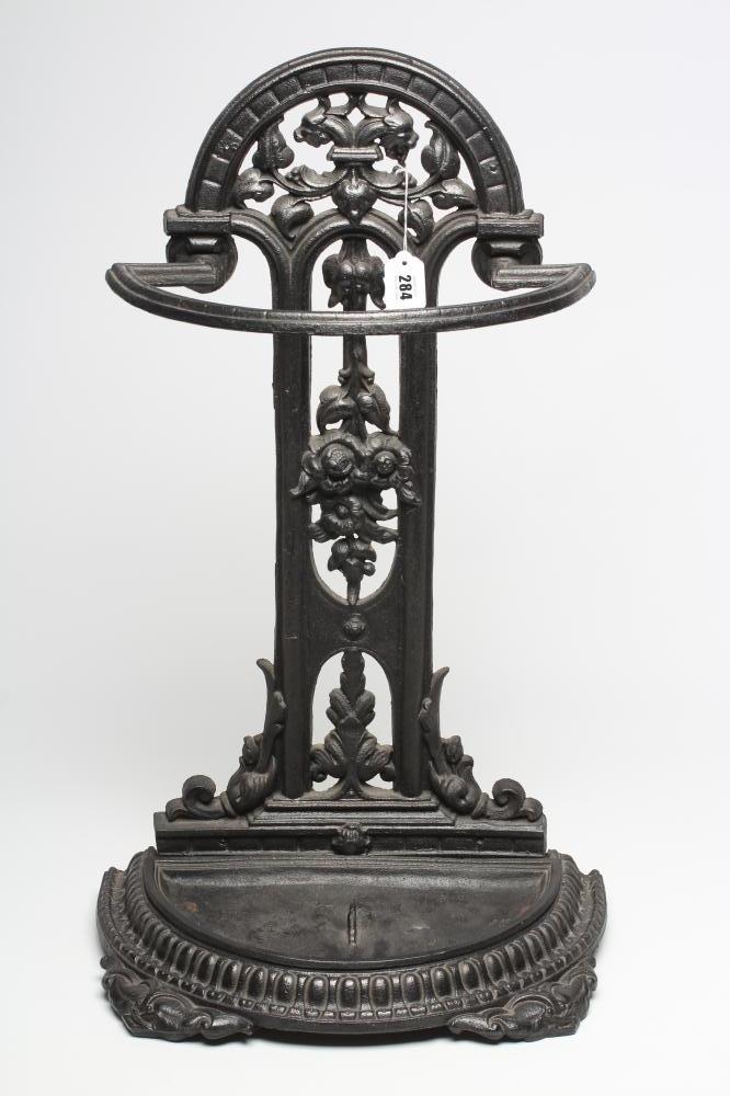 A VICTORIAN CAST IRON STICK STAND Image