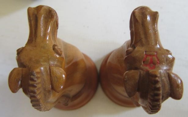 A VICTORIAN JAQUES BOXWOOD AND EBONY STAUNTON CHESS SET Image