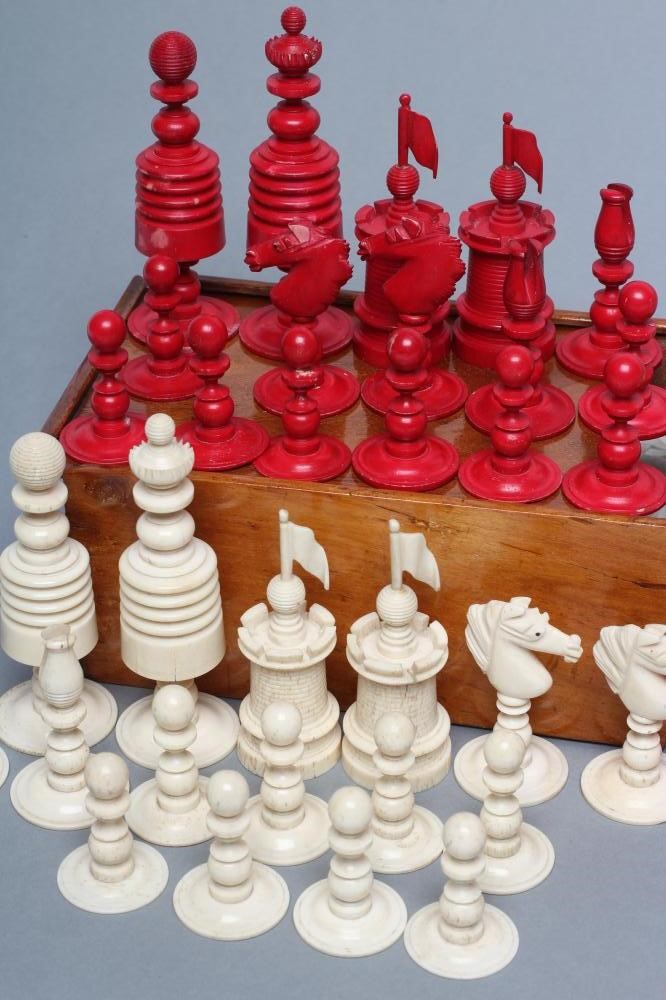 TWO  BONE CHESS SETS Image