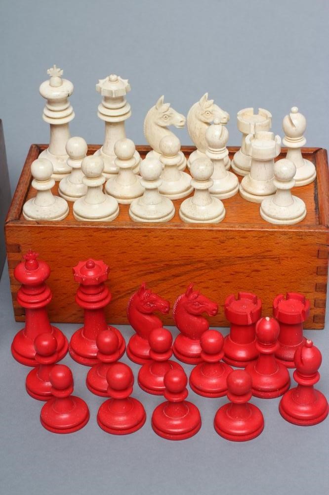 TWO  BONE CHESS SETS Image