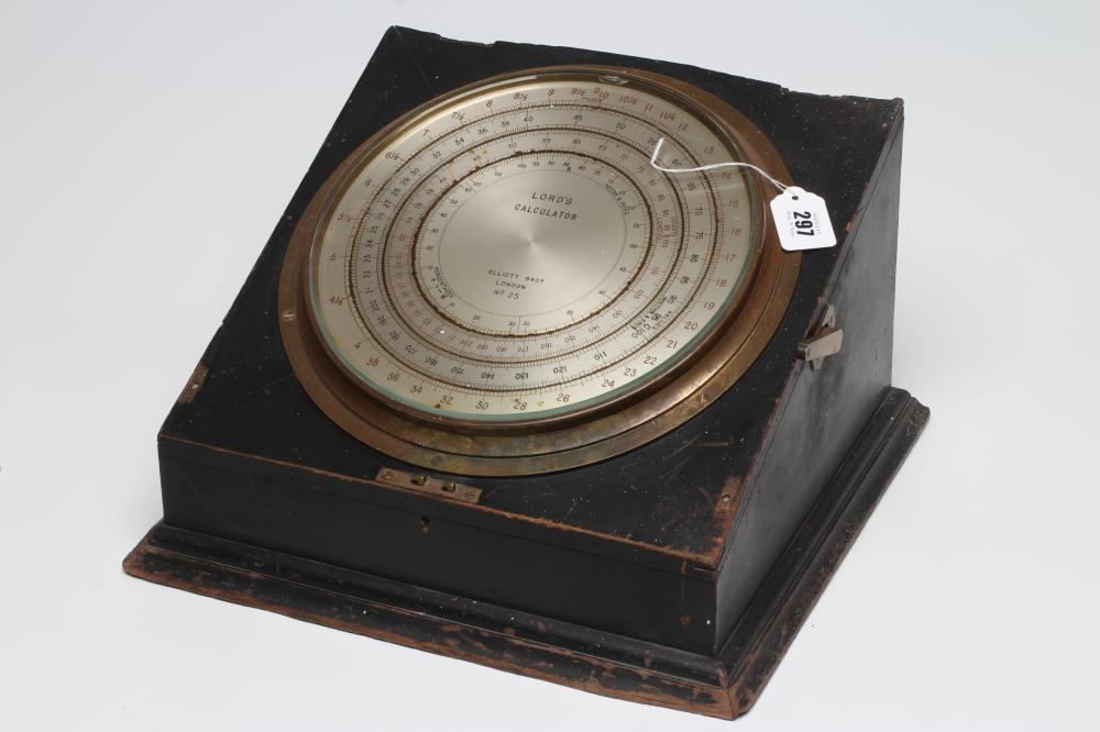 A LORDS CALCULATOR marked Elliott Bros. Image