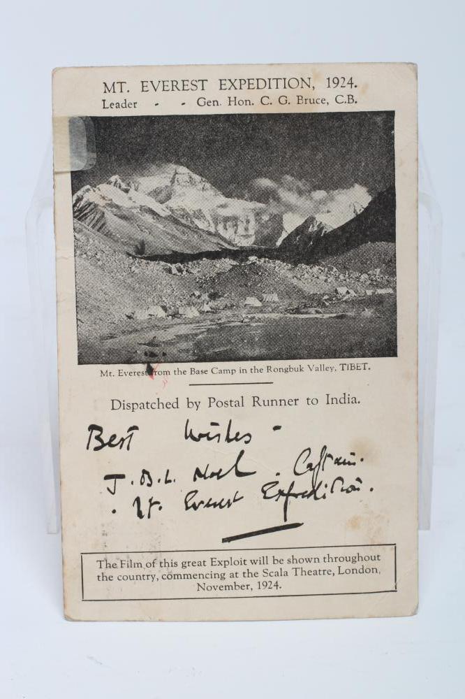 A 1924 EVEREST EXPEDITION POSTCARD Image