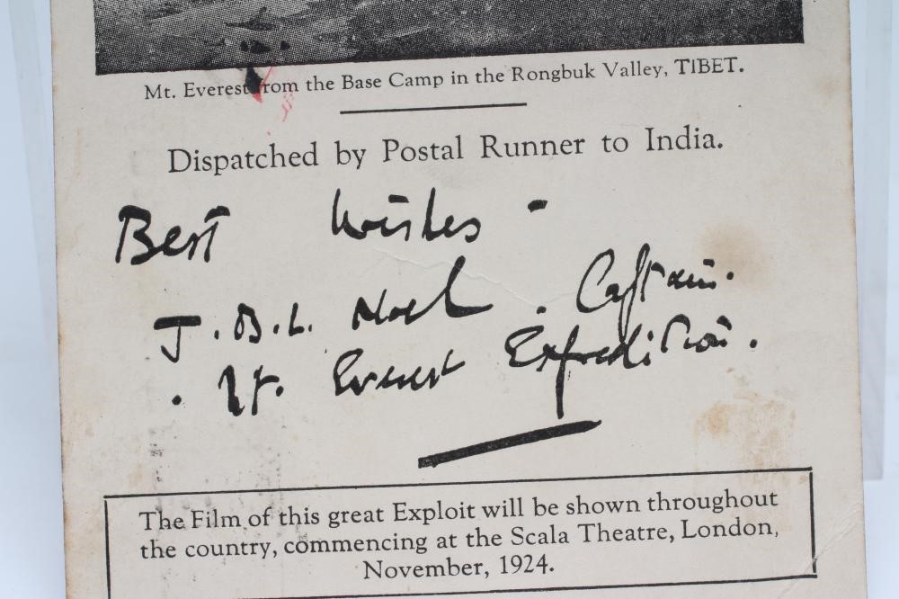 A 1924 EVEREST EXPEDITION POSTCARD Image