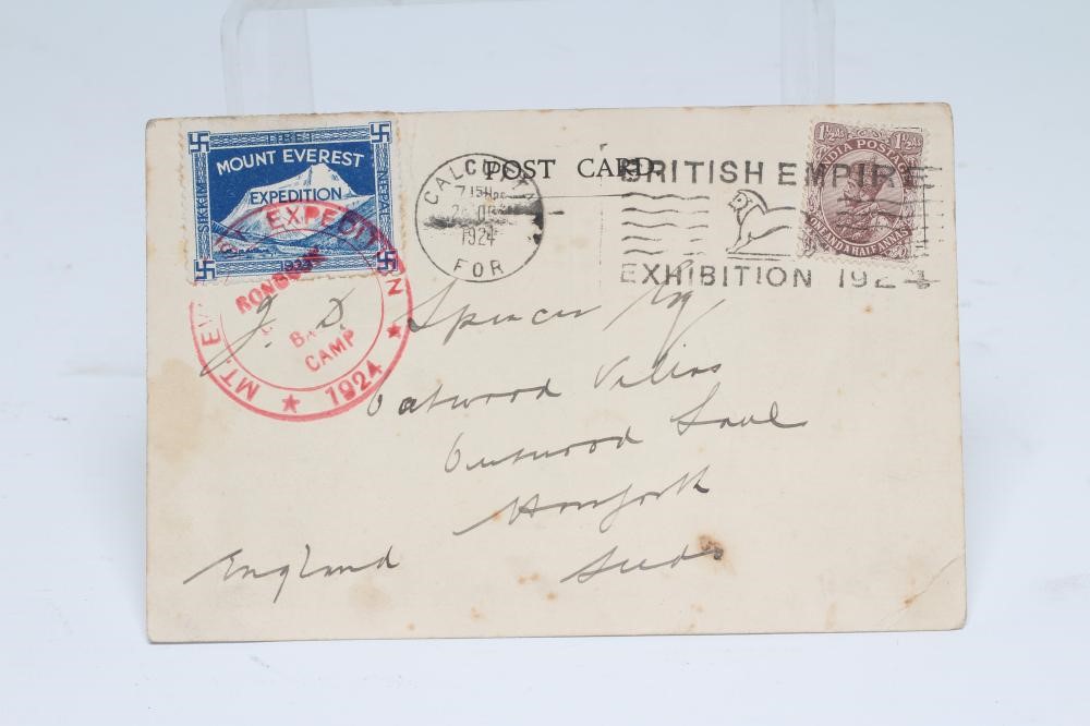 A 1924 EVEREST EXPEDITION POSTCARD Image