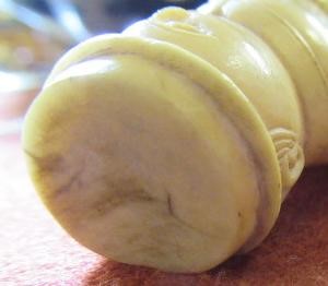 TWO CARVED IVORY FIGURES Image