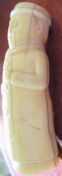 TWO CARVED IVORY FIGURES Image