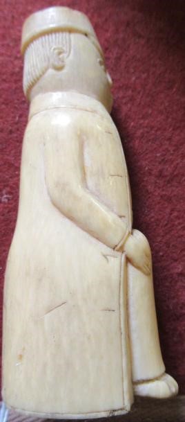TWO CARVED IVORY FIGURES Image