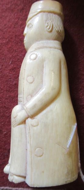 TWO CARVED IVORY FIGURES Image