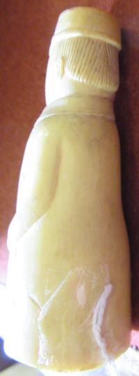 TWO CARVED IVORY FIGURES Image