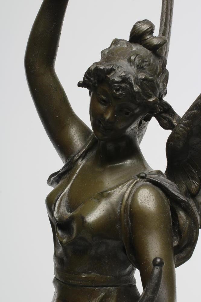 AFTER VICTOR ROUSSEAU (1865-1954) a pair of bronzed spelter figures of Commerce and Industry Image