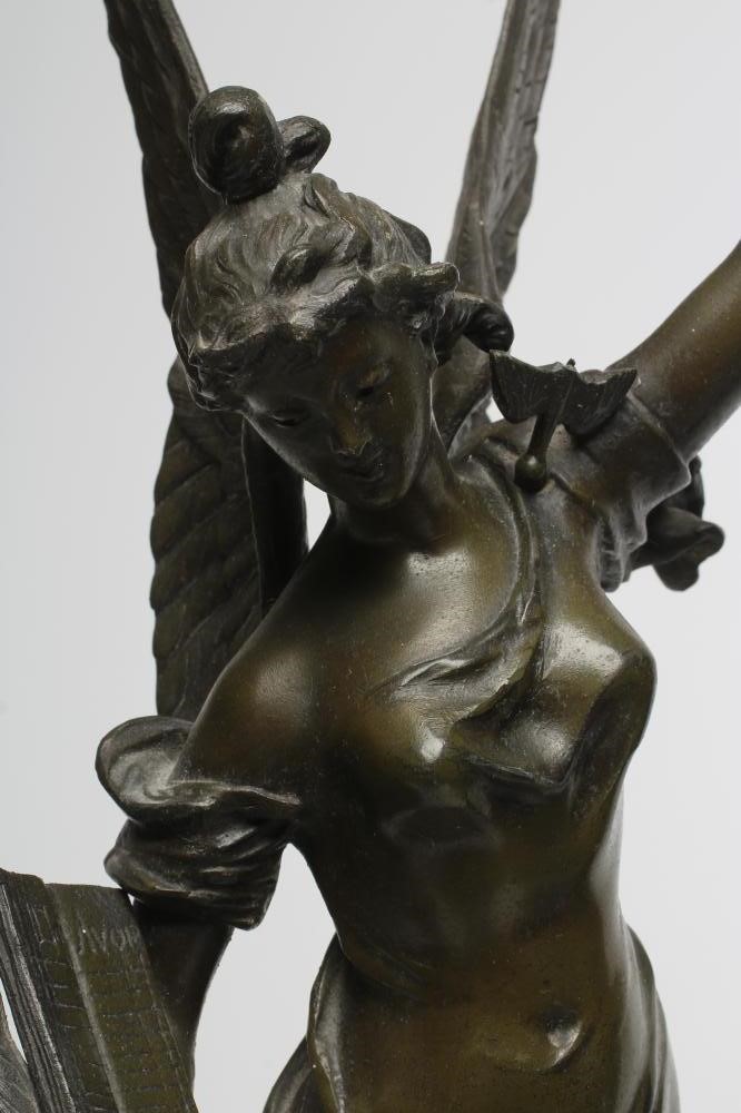 AFTER VICTOR ROUSSEAU (1865-1954) a pair of bronzed spelter figures of Commerce and Industry Image