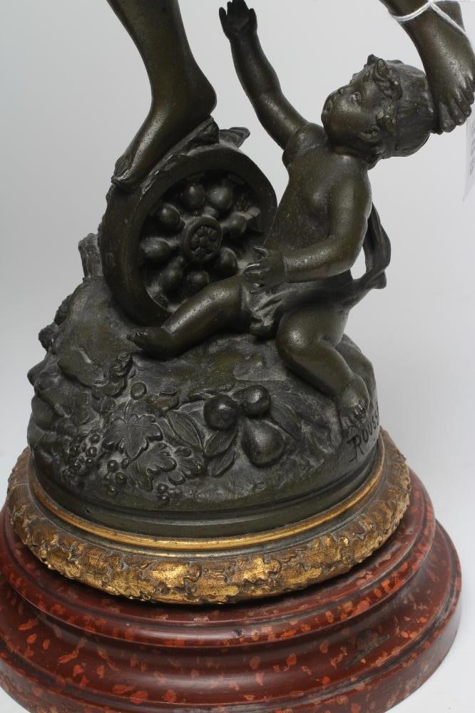 AFTER VICTOR ROUSSEAU (1865-1954) a pair of bronzed spelter figures of Commerce and Industry Image