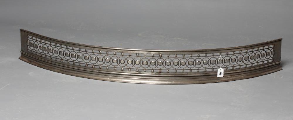 A GEORGIAN CUT STEEL FIRE FENDER Image