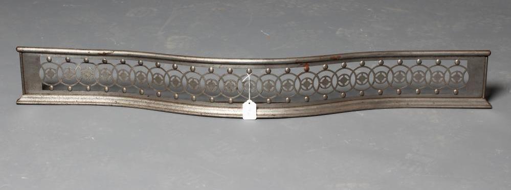 A GEORGIAN CUT STEEL FIRE FENDER Image