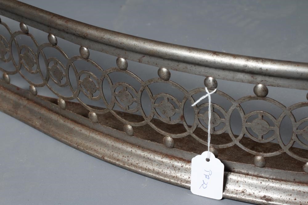 A GEORGIAN CUT STEEL FIRE FENDER Image