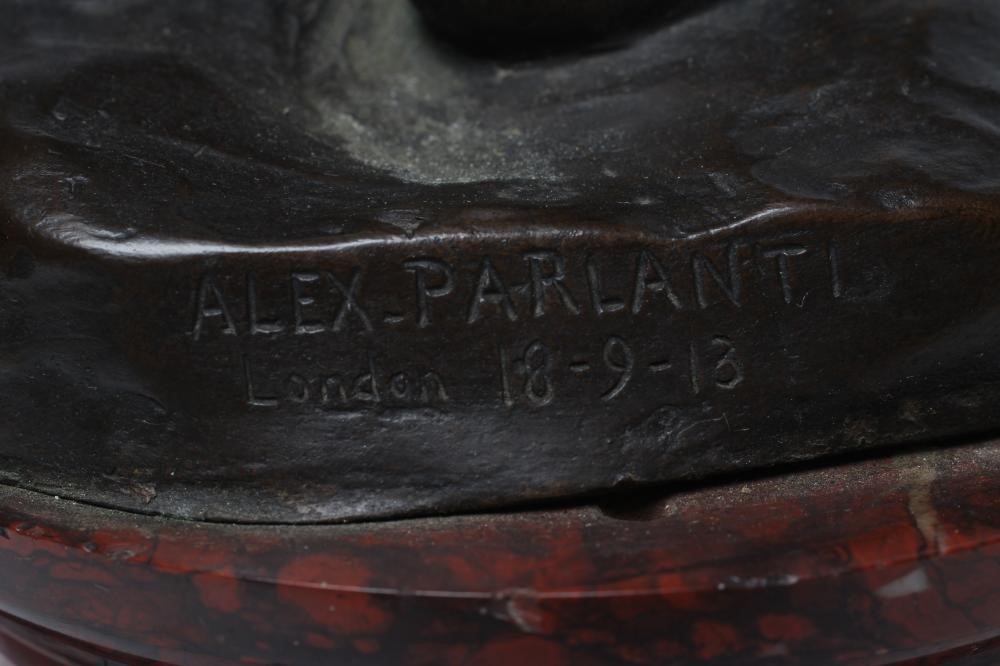 A BRONZE FIGURAL TABLE LAMP Image