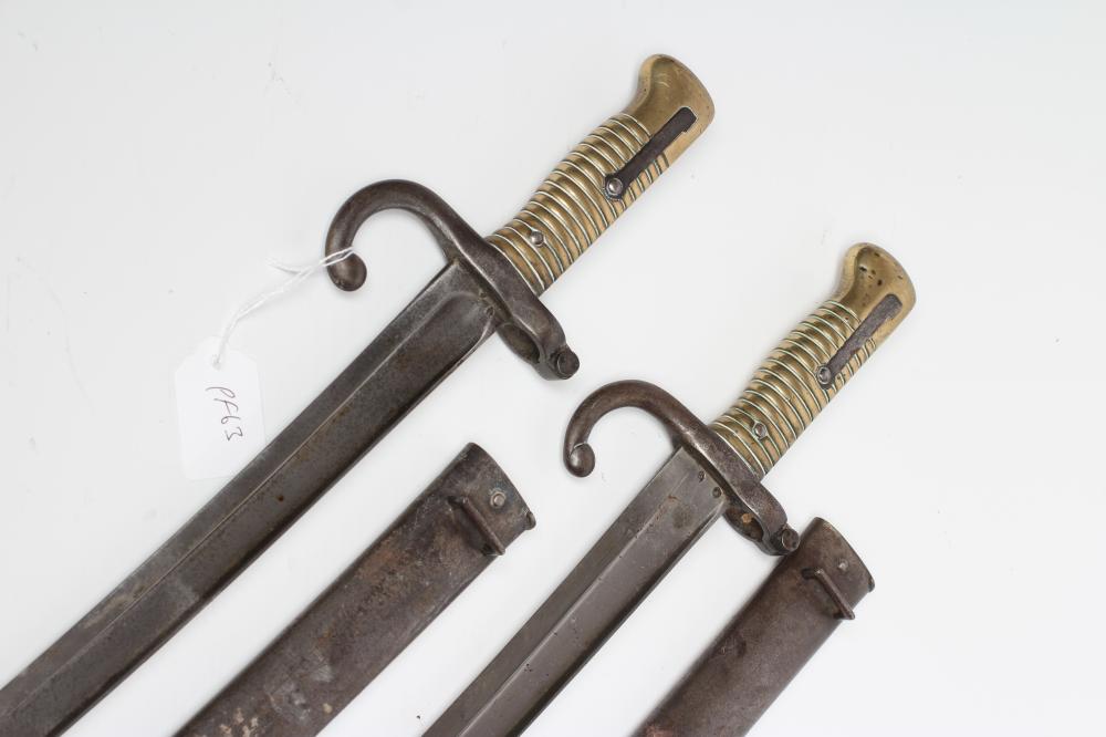TWO FRENCH YATAGHAN SWORD BAYONETS for the Chassepot Image