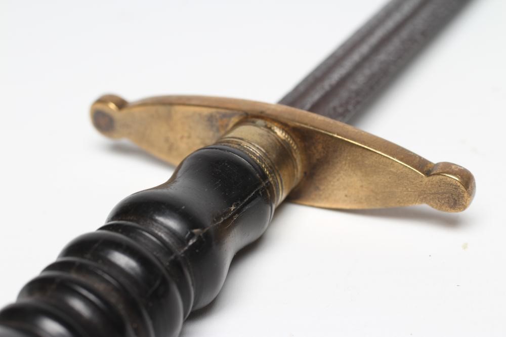 A GEORGIAN NAVAL DIRK with 12" twin fullered and tapering blade Image